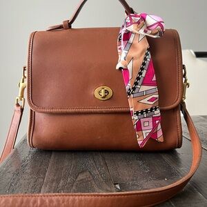 Vintage Coach Court Bag in British Tan